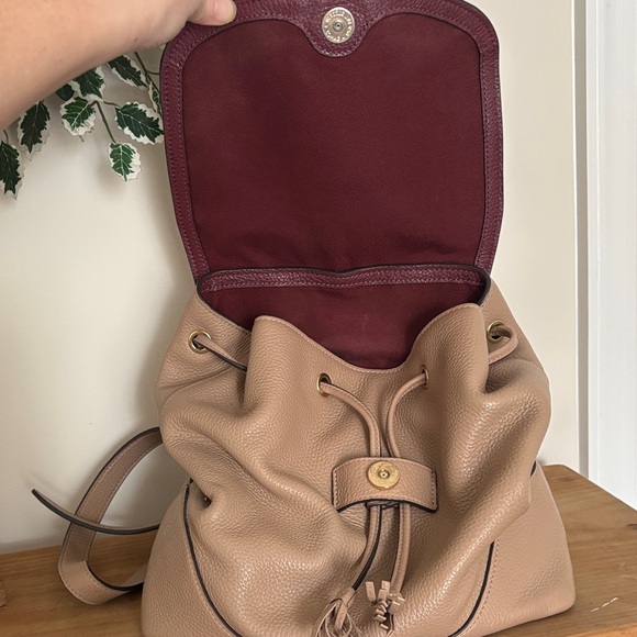 Coach Elle Tan Leather Backpack - Picture 4 of 9